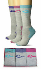 Drake Womens Merino Wool Cushion Moisture Wicking Boot Crew Socks Gift Box 3 PK