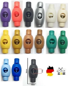 4 Stück Kordel Kordelstopper Schnuersenkel Durchmesser 30×15mm Löcher 5mm ☆☆☆☆☆ - Picture 1 of 15