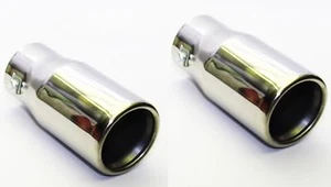 2x Terminale Scarico V2A Acciaio Inox Terminale Universale 35-51mm per Honda - Foto 1 di 4