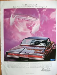 1966 66 Ford Thunderbird T-Bird Town Landau mit formellem Dach großes Farbmagazin Autoanzeige - Bild 1 von 1