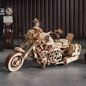 ROKR 420PCS Cruiser Motorcycle DIY 3D Wooden Puzzle Adult Gift Kids Toy for Gift - Picture 1 of 7
