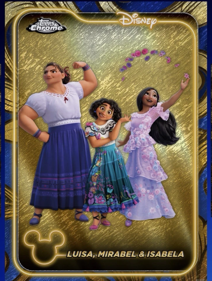 Topps Disney Collect ISABELA LUISA MIRABEL  GILDED BLUE GALLERY OF GOLD - Image 1 of 1