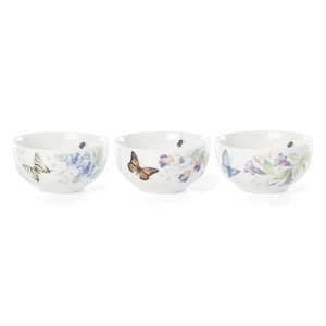 Lenox Butterfly Meadow Kitchen Juego de 3 Mini Cuencos, 1.70 LB, Multi - Imagen 1 de 5