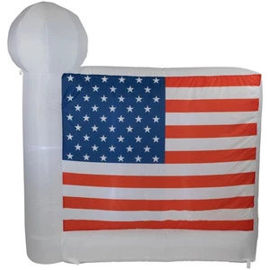 Northlight 6' Inflatable Lighted Fourth of July American Flag Yard Decoration - Picture 1 of 5