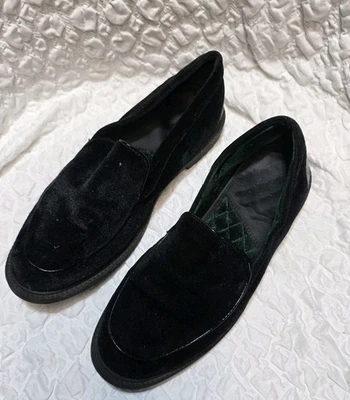 Zara Boys Velvet 39 Black Dress Shoes Slip On - Image 1 of 4