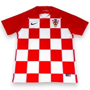 Camiseta Nike Croatia 2018 XL Stadium Home SS Dri Fit Pequeño Defecto Hombro Izquierdo - Imagen 1 de 11