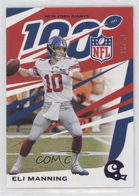 2019 Panini Chronicles NFL 100 Purple /49 Eli Manning #69 - Image 1 of 2