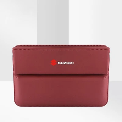 Car Accessories Leather Seat Gap Filler Storage Box Organizer for Suzuki Red - Image 1 of 4