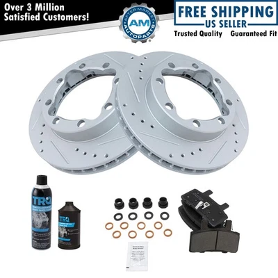 Front Metallic Brake Pad & Performance Coated Rotor Kit w/Chemicals - Image 1 of 4
