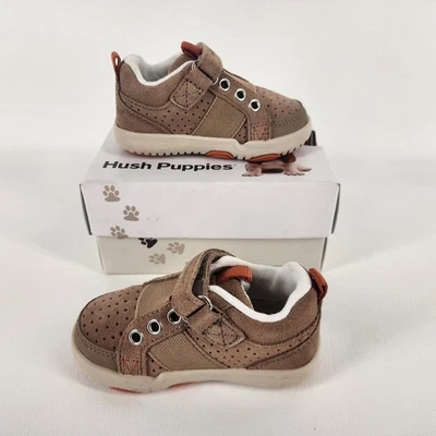 Zapatos para niños Hush Puppies Jesse Stone talla 04 HL259940 informales cómodos cuero marrón Foto 1 de 4