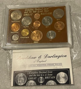 Decimal & Last Pound Issue Great Britain Coin Set L2 - Picture 1 of 3