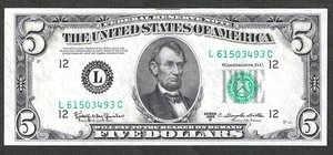 1950-D $5 SAN FRANCISCO, CAL. FEDERAL RESERVE NOTE  SUPER GEM CRISP UNCIRCULATED - Picture 1 of 2