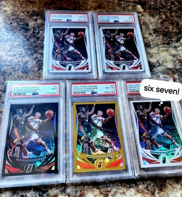 2004 TOPPS CHROME 67 "SIX SEVEN" DAMON STOUDAMIRE PSA SET 8,9,9,9, GEM 10 RARE - Image 1 of 4