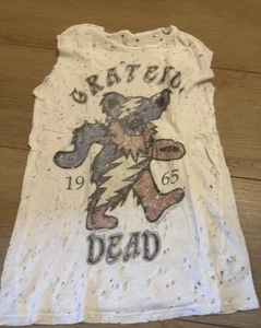 Lauren Moshi X Grateful Dead Band Tee Tank Youth girls Size 12 Women’s XS - Picture 1 of 4