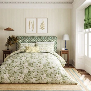 Sanderson Options Summer Peony Duvet Cover Set Super King Size Light Green - Picture 1 of 1