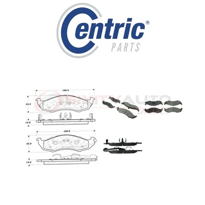 Centric Posi Quiet Disc Brake Pads w Shims for 1993-2002 Nissan Quest 3.0L do Foto 1 de 4