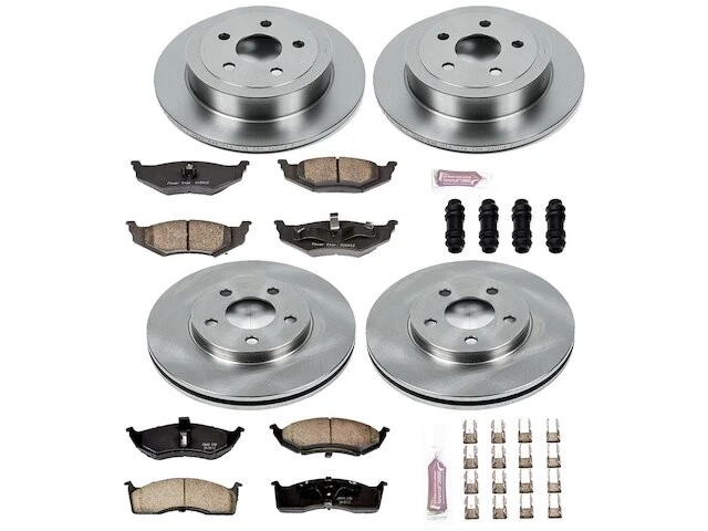 Kit de pastillas de freno delanteras y traseras y rotor para 00-05 Dodge Plymouth Neon R/T TQ93N2 Foto 1 de 1