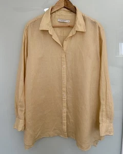 Sportscraft Linen Button Up Shirt Size 20 Nautical Preppy Coastal Classic Modern - Picture 1 of 6