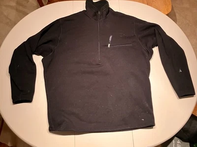 Suéter Patagonia Para Hombres XL Negro Cuarto Cremallera Polar Pullover STY25523FA20 Foto 1 de 4