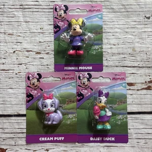 2025 Disney Junior Minnie Mouse Cream Puff Daisy Lot Of 3 - Mini Figures 2.5” - Picture 1 of 6