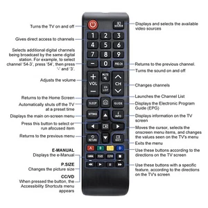 Reemplazo de control remoto BN59-01301A adecuado para Samsung TV UN65NU710D UN55NU7200 - Imagen 1 de 4