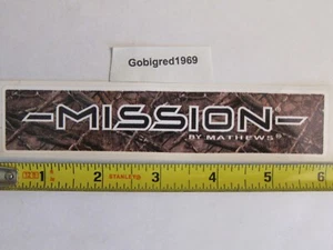 NEW Mathews Mission Archery Window Decal Sticker 1 1/4 x 6  FREE SHIPPING - Picture 1 of 1