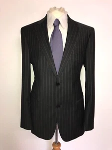 HUGO BOSS - Mens DARK GREY WOOL SUIT - 40 Reg - W34 L33 - GORGEOUS - Picture 1 of 12