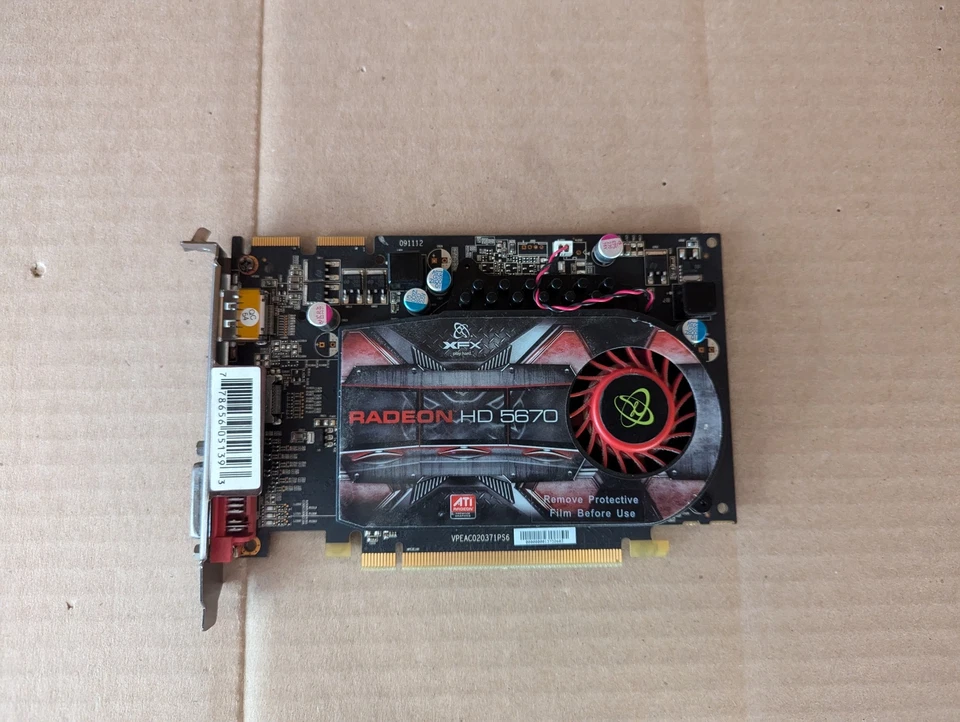 XFX ATI RADEON HD 5670 1GB HD-567X-ZN DISPLAY PORT HDMI DVI VIDEO CARD U6-4(13) - Image 1 of 4
