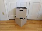 (2) 13" X 13" Collapsible Fabric Storage Bin Light Taupe Brightroom