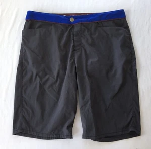 Mackeene Men's Designer Gray Blue Swim Board Shorts Trunks Size Small Long - Picture 1 of 9
