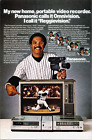Panasonic Ominvision, Reggie Jackson, Reggievision, 1981 Nat Geo VTG Print Ad
