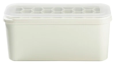 Eiswürfelform Eiswürfelbereiter mit Deckel Creme Polypropylen Silikon 25 x 10 cm - Bild 1 von 2