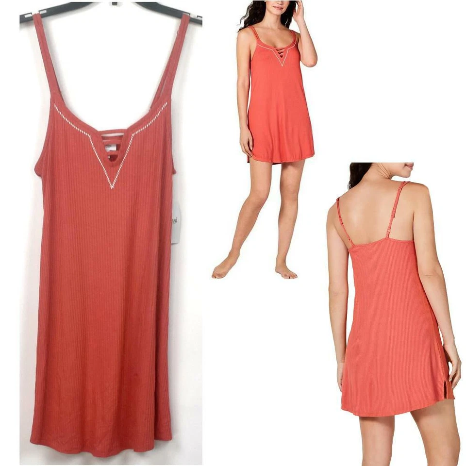 Jenni Mujer Acanalado Tejido Chemise Cayena Talla S Nuevo Salón Foto 1 de 4