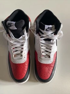 Size 9.5- Nike Men’s Court Vision Mid Satin Red 2022 - Picture 1 of 18