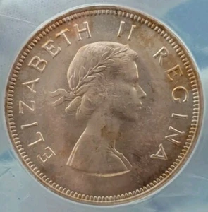 1959 South Africa Penny BU Gorgeous Red Eye Appeal KM#46 Queen Elizabeth II A9 - Picture 1 of 7