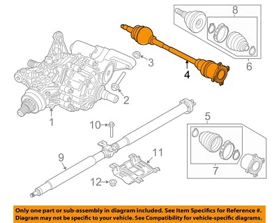 Jeep CHRYSLER OEM 2015 Renegade Rear-Axle Assembly or CV Shaft 68246628AA - Image 1 of 2