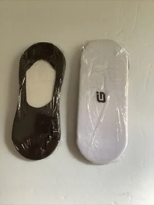 Peds WOMEN'S SIZE 5-10 PEDS NO SHOW Cotton Blend 2 PACK SOCK New Black and white - Image 1 of 4