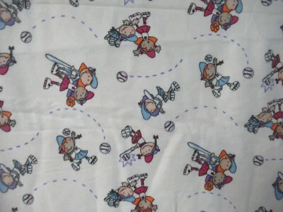 Бейсбол Sports фланель хлопок KIDS играть мальчиков 7 девочек SPORTS 1Y25» на 44» новый - Изображение 1 из 4