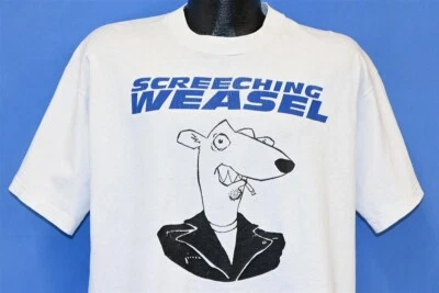 Camiseta vintage años 90 COMADREJA CHIRRIANTE PUNK BANDA LOGO AÑOS 90 ALGODÓN BLANCO XL Foto 1 de 4