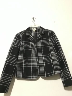 Christopher & Banks Pequeño Talla P/S Cuadros Tweed Blazer Traje Chaqueta Mujer Formal Foto 1 de 4