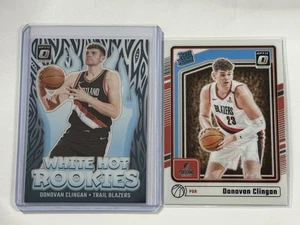 2024-25 Optic Donovan Clingan White Hot Rookies #11 + Base Rated Rookie #272 - Picture 1 of 5