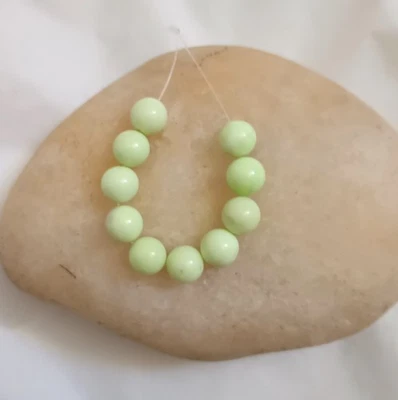 CRISOPRASA LIMÓN 8MM CUENTAS REDONDAS - 3" Hilo - 0378 Foto 1 de 2