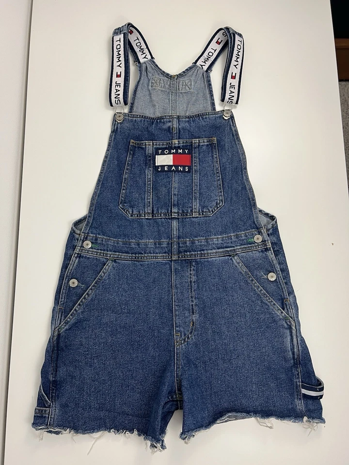 Tommy Hilfiger Jeans Mono Blanco Correas Baberos Unisex Talla 30 Corte LEER USADO Foto 1 de 4