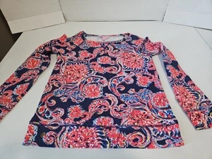 Lilly Pulitzer Girls Top Pullover Long Sleeve Floral Print Multicolor Size XL - Picture 1 of 4