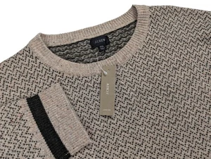 NEW J Crew Rugged Merino Wool Sweater Men 2XL Donegal Herringbone Flecked Crew - Picture 1 of 9
