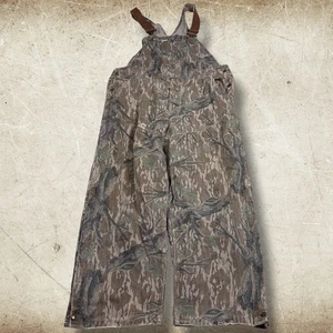 Vintage Carhartt Mossy Oak Camouflage Hunting Bib Overalls Men’s 40 USA Foliage - Picture 1 of 11