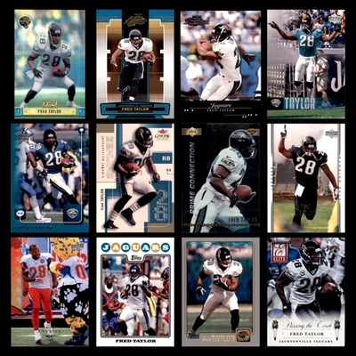 Fred Taylor Lot 12 Football Cards 2000 Bowman Reserve Jacksonville Jaguars Set - Image 1 of 4
