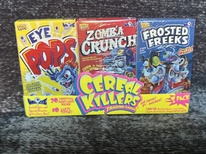 Wax-Eye CEREAL KILLERS 3 Cajas Serie 1 Como Cubo de Basura Niños Paquetes Locos Nuevo - Imagen 1 de 6