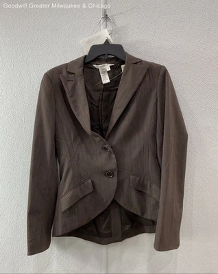 全新带标签 Max Studio 巧克力棕色西装外套女式 6 码 — 第 1/3 张图片