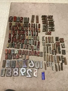 173 Vintage Letter-number-character Key letterpress Wooden Print Block Blocks - Picture 1 of 5